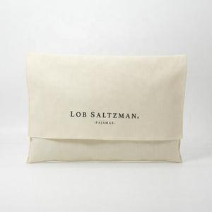 Custom natural canvas envelope bags with logo