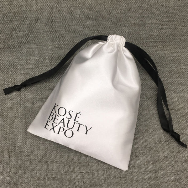 Custom satin wig pouches with logo for hair packaging